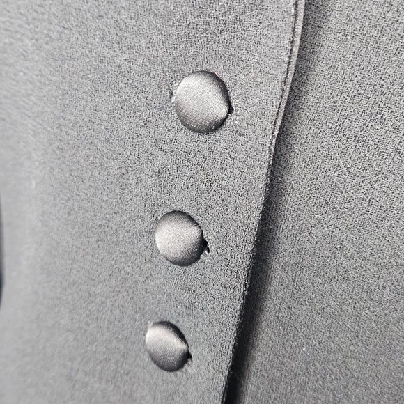 Albert NiponTwo Piece Wool Black Suit Set With Maxi Dress 41Inches Long Size 16 - Picture 7 of 16